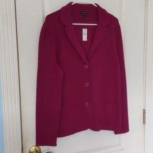 Talbots Merino Wool Blazer-style Sweater